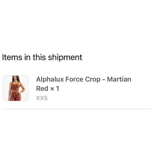 Alphalete Alphalux Force Crop Martian Red XXS - Picture 4 of 4